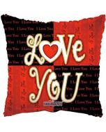 I love you Balloon in Black and Red