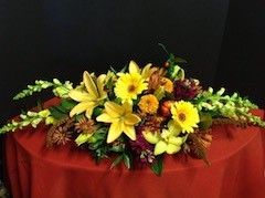 Thanksgiving Centerpiece with Lilies