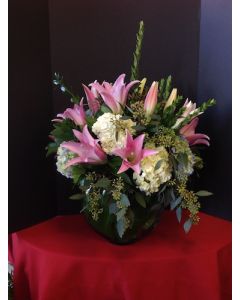 Lilies in a Moon Vase