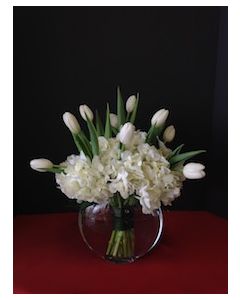 Funeral Flowers with White Tulips