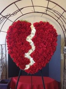 Funeral Flowers Broken Heart