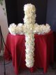 Funeral Flowers Cross in All White