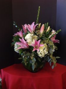 Lilies in a Moon Vase