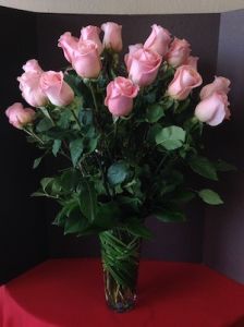 2 dozen pink roses