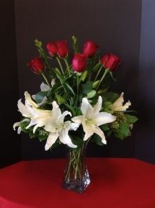 Roses Above Lilies