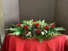Christmas Flowers Centerpiece